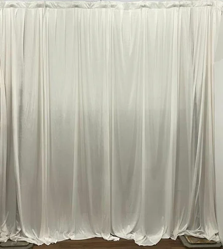 (CYB) Backdrop Curtain (with curtain tape) - Pearl White, 4 meter