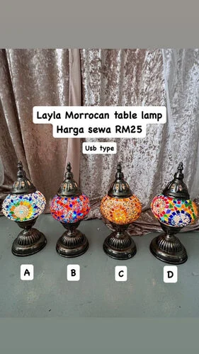 Layla Moroccan Table Lamp - USB Type - A