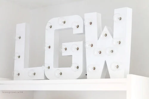 Marquee Alphabet WHITE - D