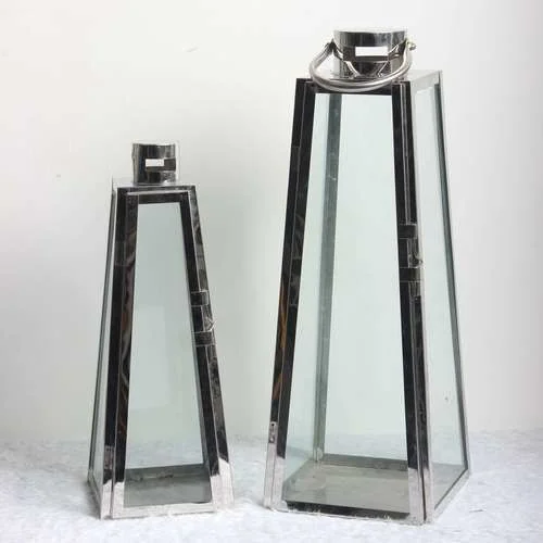 (SM) Candle Lantern Silver - M