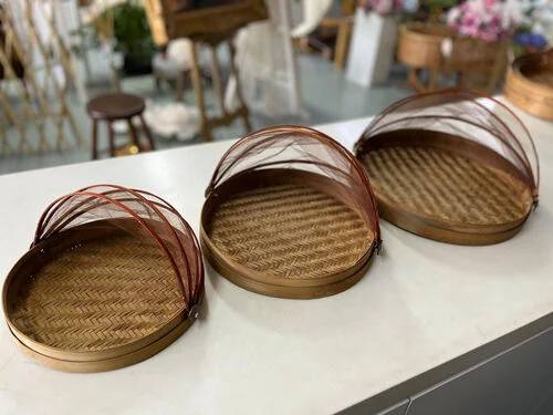 (SM) Wood Food Cover - L