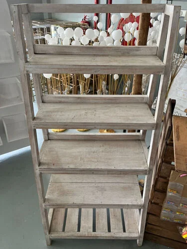 ™ 5 Tier White Wooden Display Stand