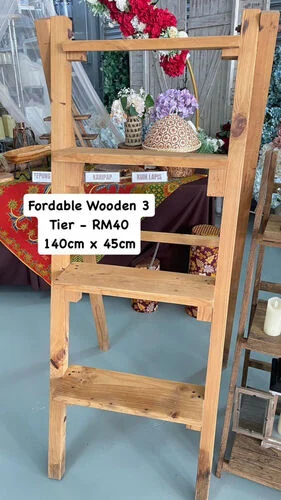 ™ Fordable Wooden 3 Tier