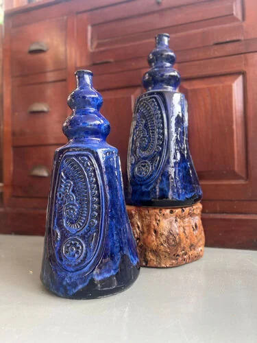 ™ Set Blue Ceramic Vase